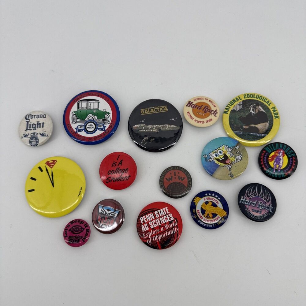 POP Culture vintage lot 13 buttons
